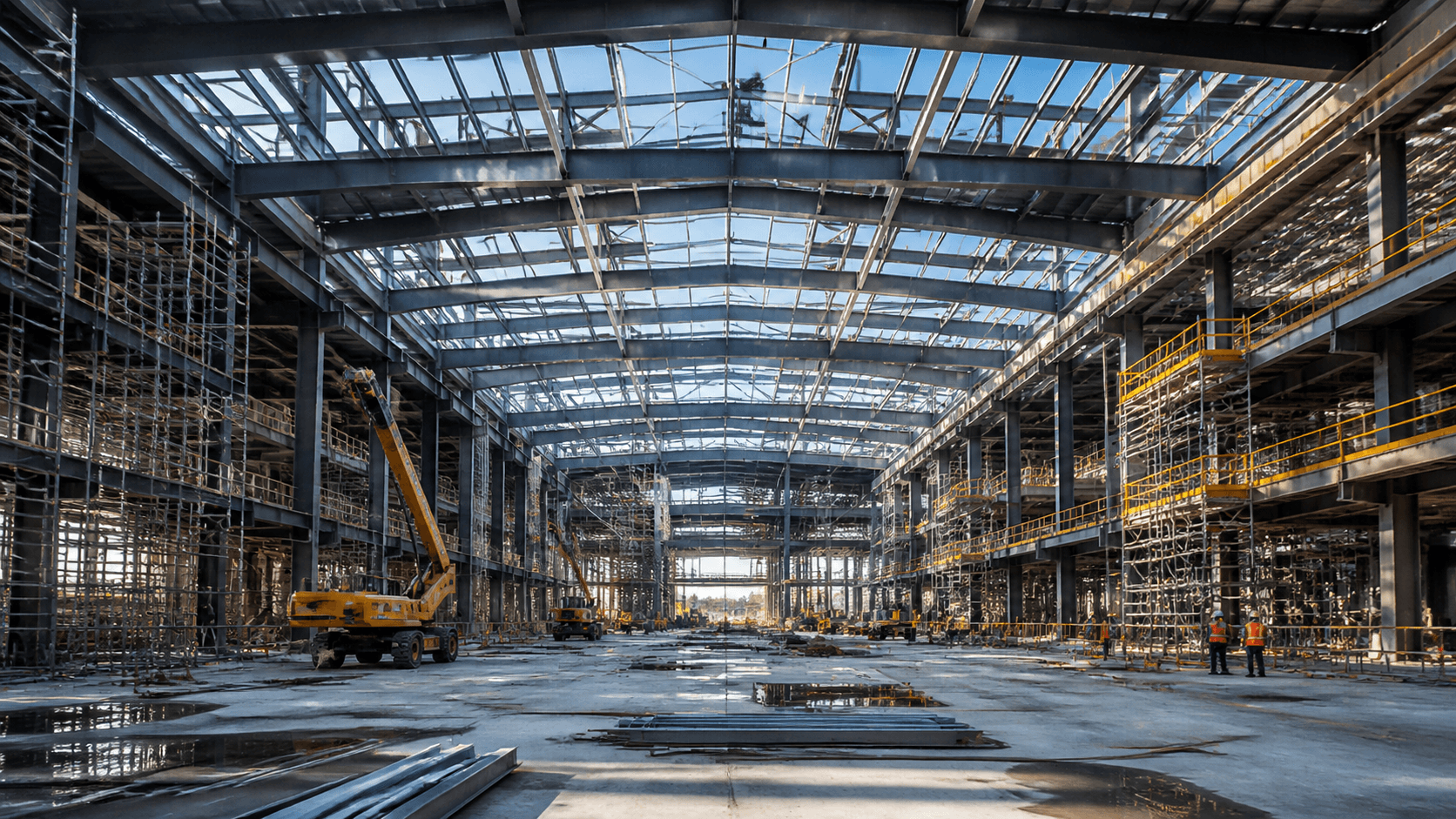 Industrial interior construction project